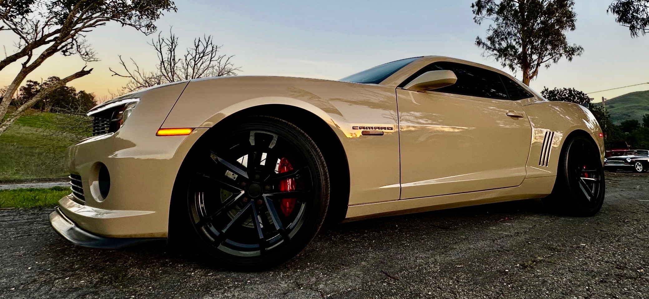 The Camaro - side profile at sunset